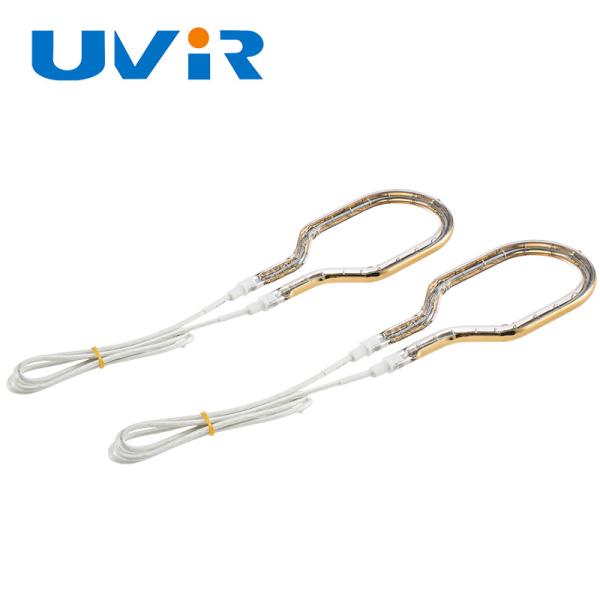 Quartz Glass Heating Lamp Tube Single Tube Gold Coating Circular Infrared Lamp