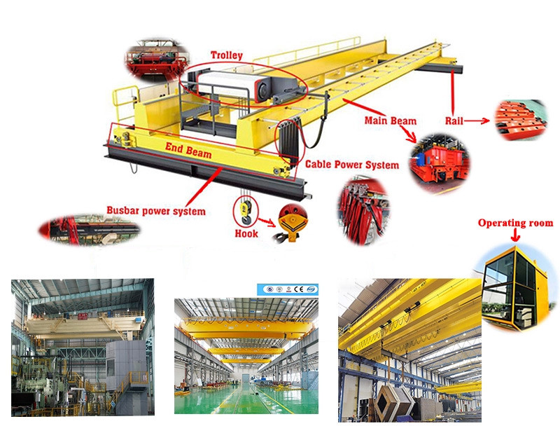 50T Span 30m Lifting Height 16m Double Girder Overhead Crane