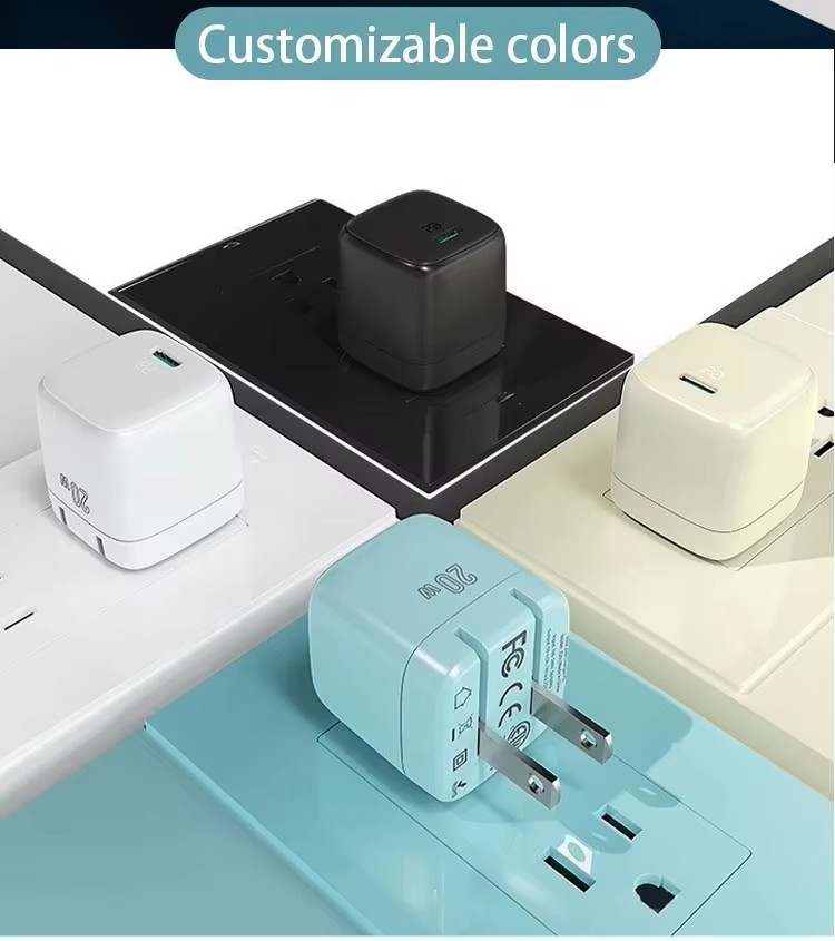 USB C Pd Fast Charger Travel Wall Adapter Type C Foldable 20W For Apple IPhone