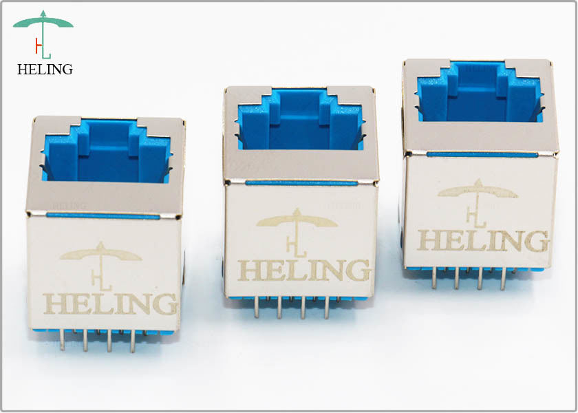 8P8C Vertical 180 Degree 21 Modular Jack RJ45 180 Degree