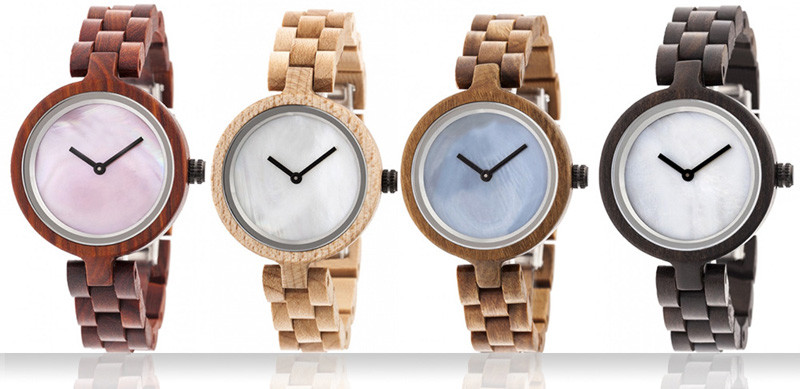 Boyear Custom Logo Wooden Watches Luxury Red Sandal Fashion Wood Watch Women,Ladies Fashion Watch