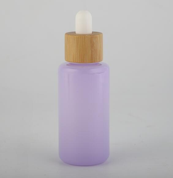 30ml Glass Dropper Bottles hot sell / Glass With Bamboo Collar Essential Oil