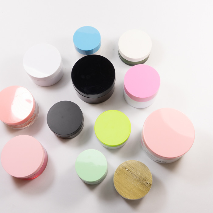 50ml 100ml 200ml Thick Single Wall PET Plastic Jars With Lid