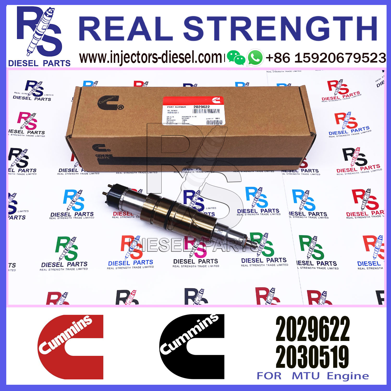 Common rail fuel injector assembly diesel Injector 2872544 2488244 2057401 2029622 for Cummins XPI series ISX QSX Scania