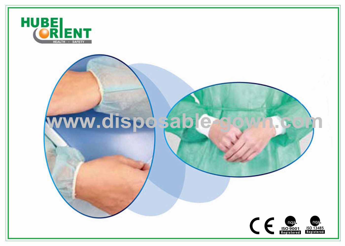 Antistatic Disposable SMS Procedure Gown With Knitted Wrist