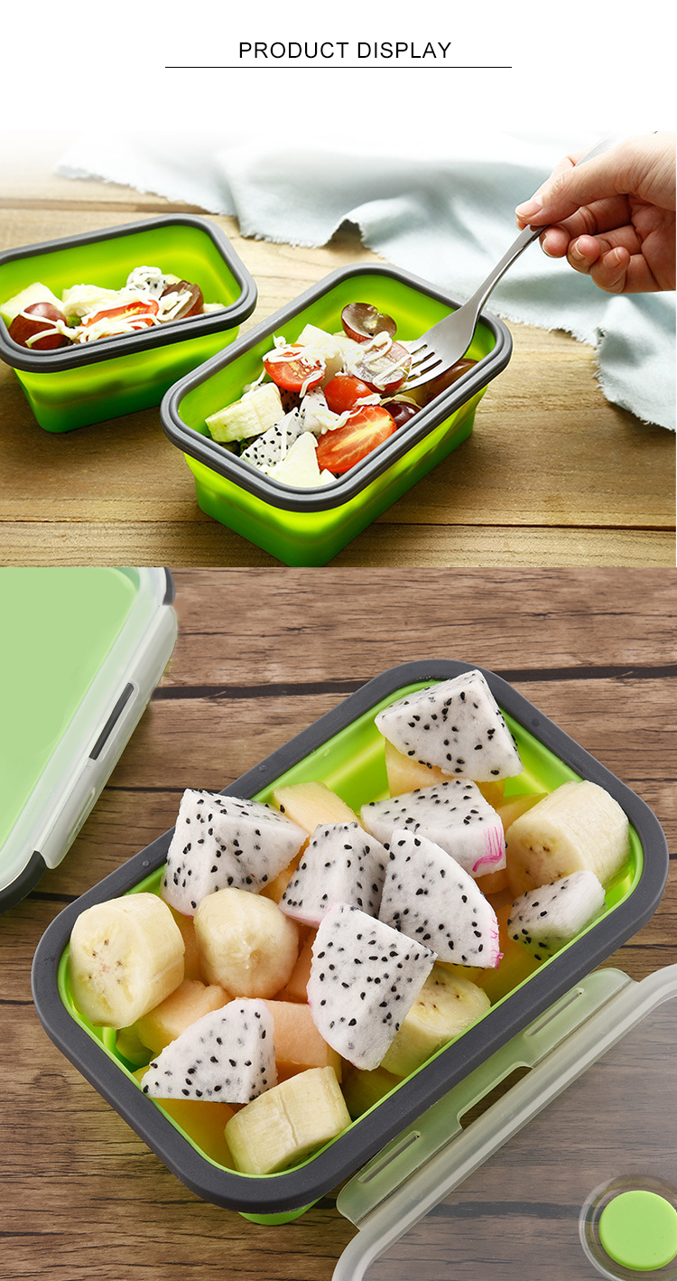 Silicone Foldable Lunch Box Set Of 4