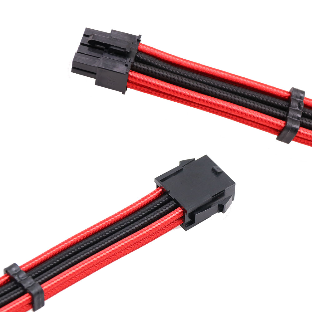 Hot Sale Power Supply ATX Braided Nylon Sleeved extension Cable 18AWG