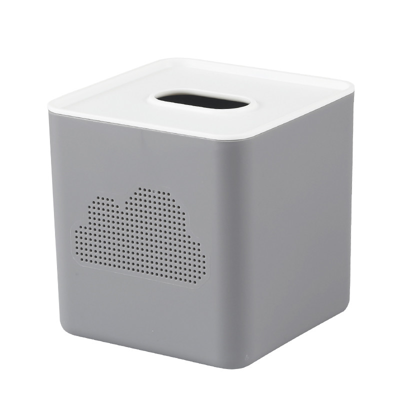 159g Plastic PP Square Bedroom Paper Tissue Box Non Burr 13cm