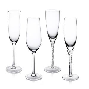 China Champagne Glasses Set Of 4 Pieces Clear Wine Glasses Restaurant on sale