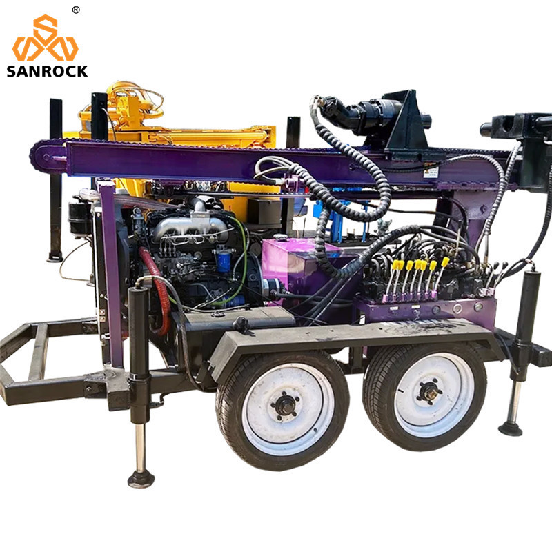 Small Water Well Drilling Rig Rotary Borehole Drilling Machine Trailer Mounted Water Well Drilling Rigs
