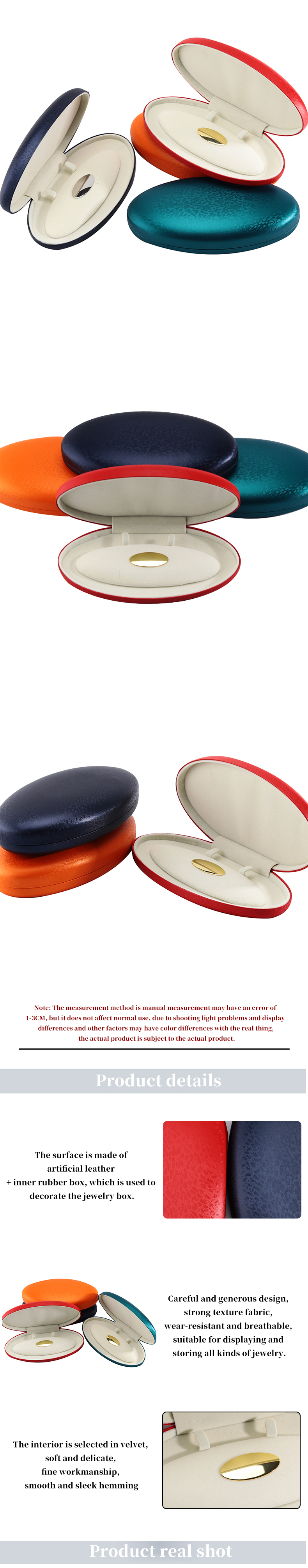 Custom Luxury Rectangle PU Leather Jewelry Box for Handmade Pearl Necklace Packaging