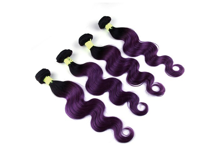 Purple Ombre Virgin Hair Bundles Deep Curly Weave Natural Color Mshere Human Hair