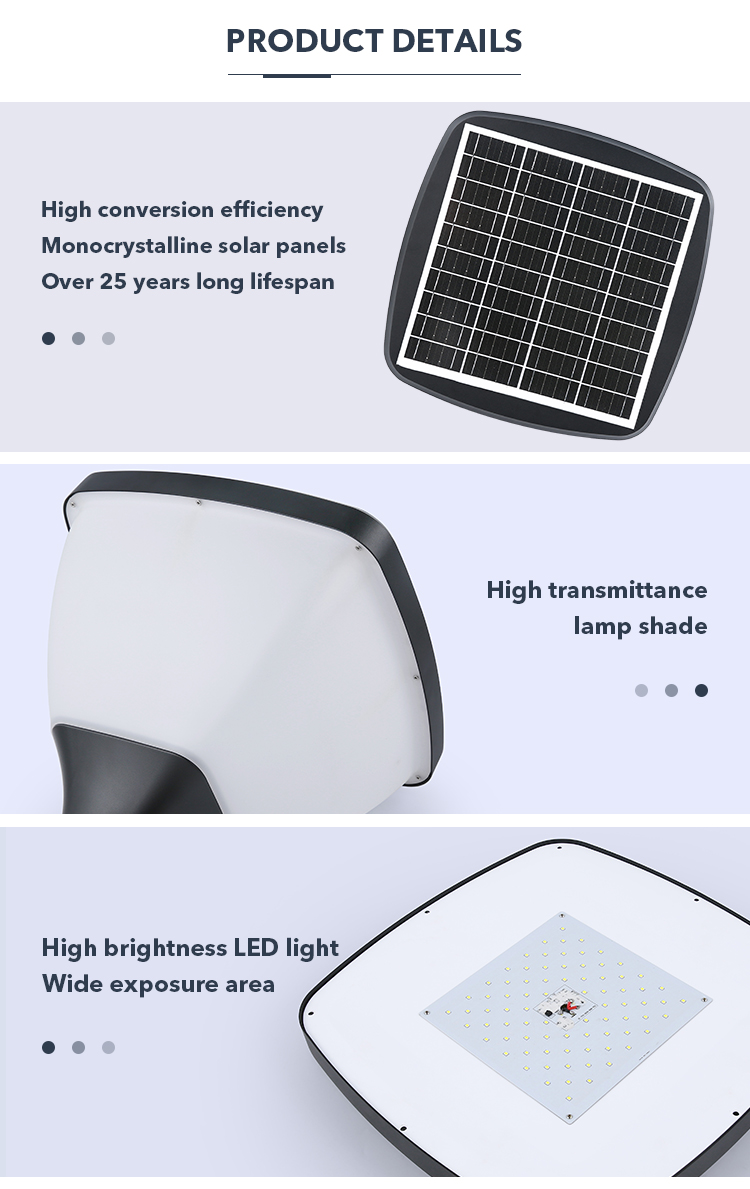 20w IP65 Solar Garden Light Human Body Induction For Outdoor Yard Decoration