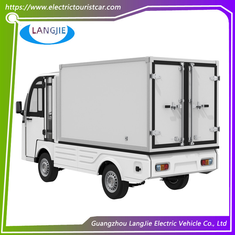 2 Passenger 48V Electric Luggage Cart With AC Motor And ​Cargo Box Low Speed