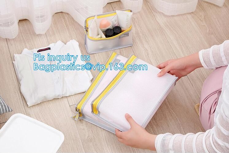 Nylon Mesh Makeup Bag Ladies Cosmetic Bag, nylon mesh fabric/mesh cosmetic bag, Promotional Mesh Cosmetic Bag