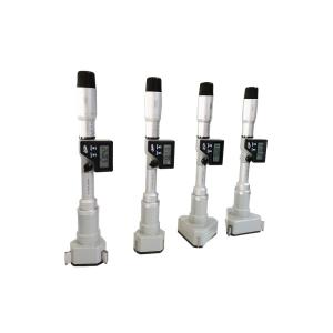 Set of Digital Three-point Bore Gauge with Setting Rings and Extension Rods for