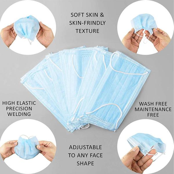 FFP2 Disposable Dust Mask Stock 95% Breath Filtration Efficiency CE FDA