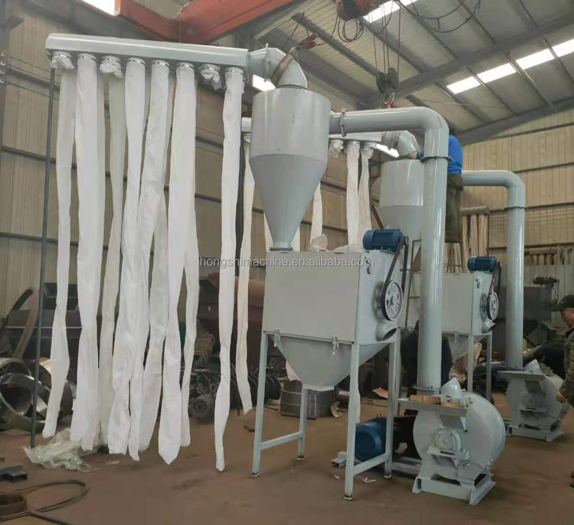 Automatic Wood Powder Making Machine , 30-400kg/h Wood Flour Grinding Mill Machine