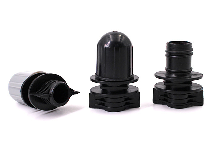 HDPE Plastic Liquor Pour Spouts With Oval Cap Closure For 75% Achohol Doypack