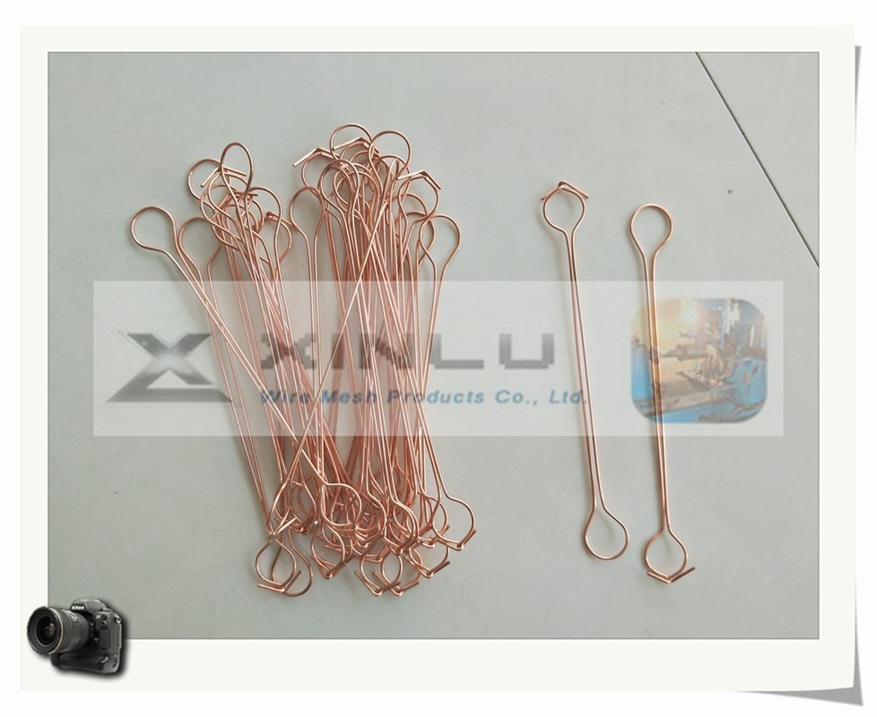 Copper Coated Twins Wire Double Loop Tie Wire 1.2mm Galvanized 4 Inch Length