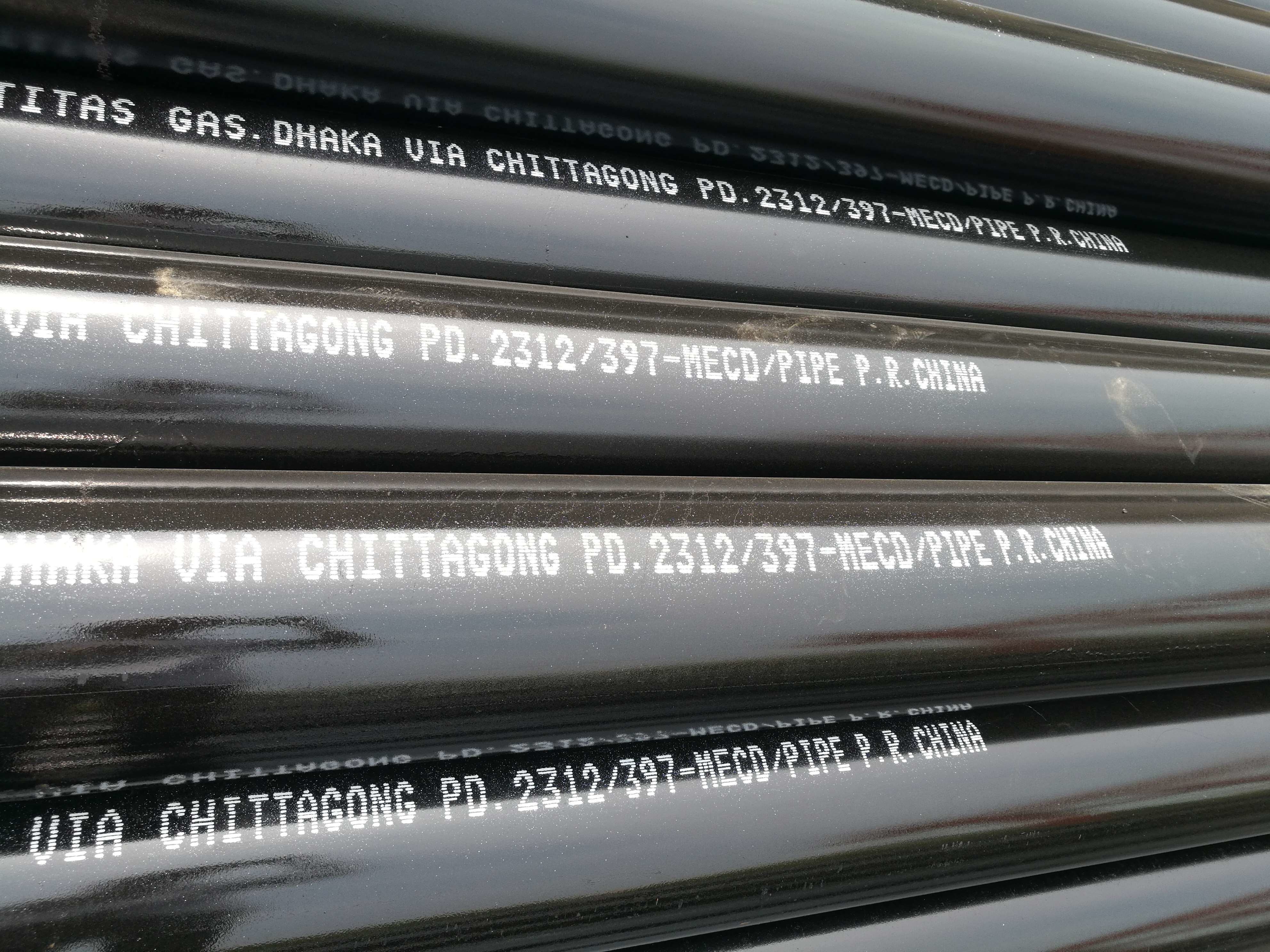 AWWA C213 EN10210 EN10219 S235J2H ERW Black Steel Pipe