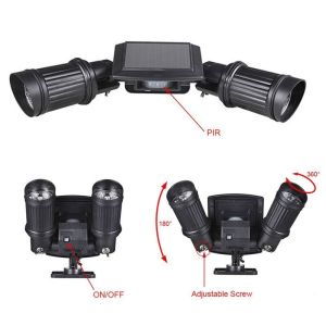 High-performance dual-head solar security with Smart Motion-Activated
