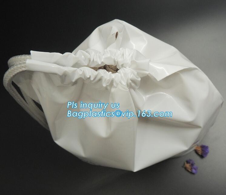 Biodegradable Hotel packaging clothes for laundry plastic bag Customized Poly Plastic Drawstring customed Hotel Plastic