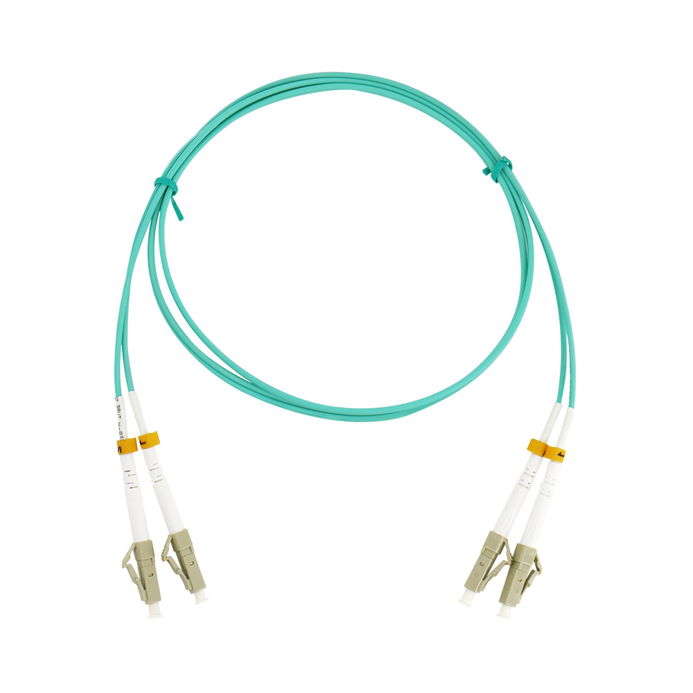 FTTH OM3 LC-LC-UPC 3mm 1m Duplex Fiber Optic Patch Cord LSZH