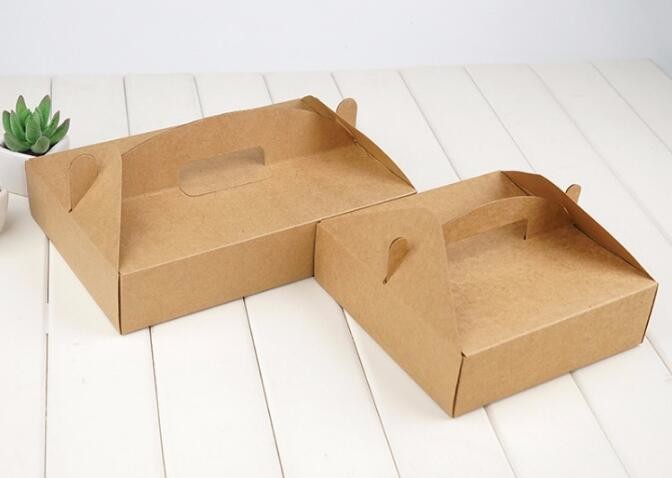 Cheap Cardboard foldable kraft paper lunch box with window,Lunch noodle fast food kraft paper box by customized logo pri