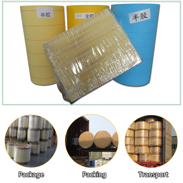 Yellow Color Wood Pulp Acrylic Air Filter Paper For Heavy Duty Truck Air Filter Paper