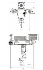 Custom Double Girder Electric Steel Wire Rope Hoists SH Type Motor Protection