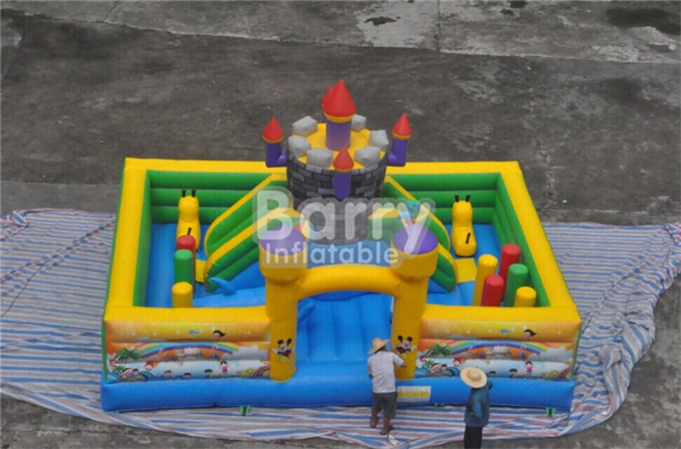 Inflatable Fun City Castle Themed Amusement Park Inflatable Playground Equipment