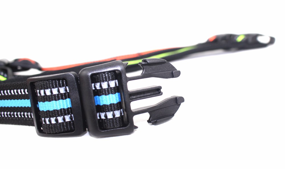 Adjustable Reflective Plain Nylon Webbing Neoprene Dog Collars For Safety