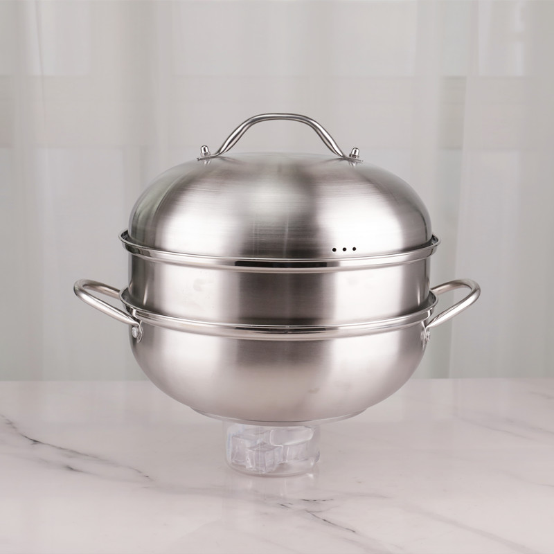 Restaurants Stackable Steamer Pot 28cm Stainless Steel 410