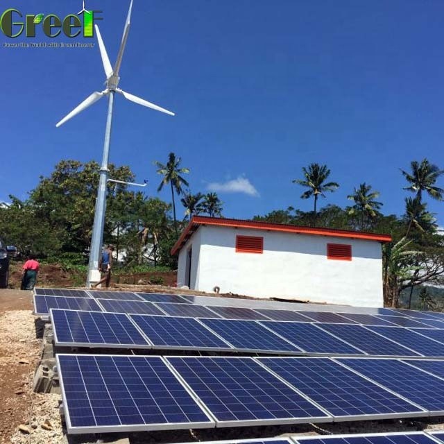 1KW 2KW 3 Phase Solar Wind Hybrid System Horizontal Wind Turbine Rooftop