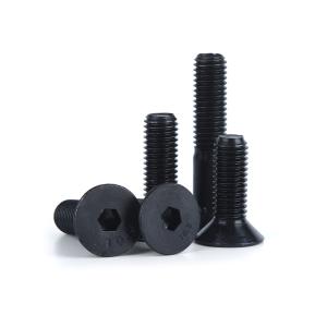  100% QC Tested Black Oxide Grade 10.9/12.9 M4 Flat Socket Bolt with Countersunk Head Manufactures