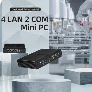 Industrial Fanless Mini Computer Linux Intel N100 DDR4 16G RAM 4LAN Dual COM