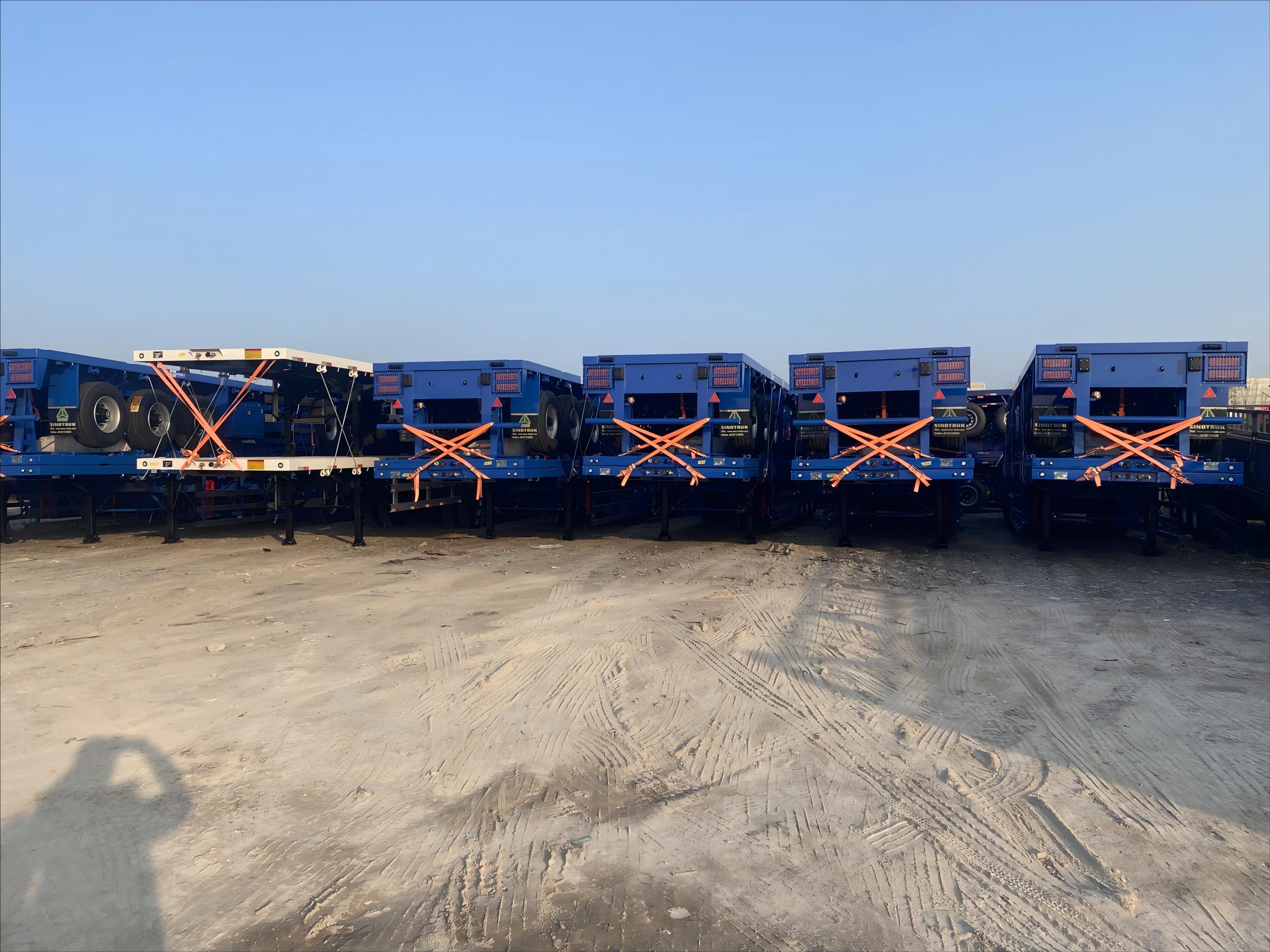 CIMC China manufacturer of 3-axis direct sales high-quality price discount Flatbed semi trailer
