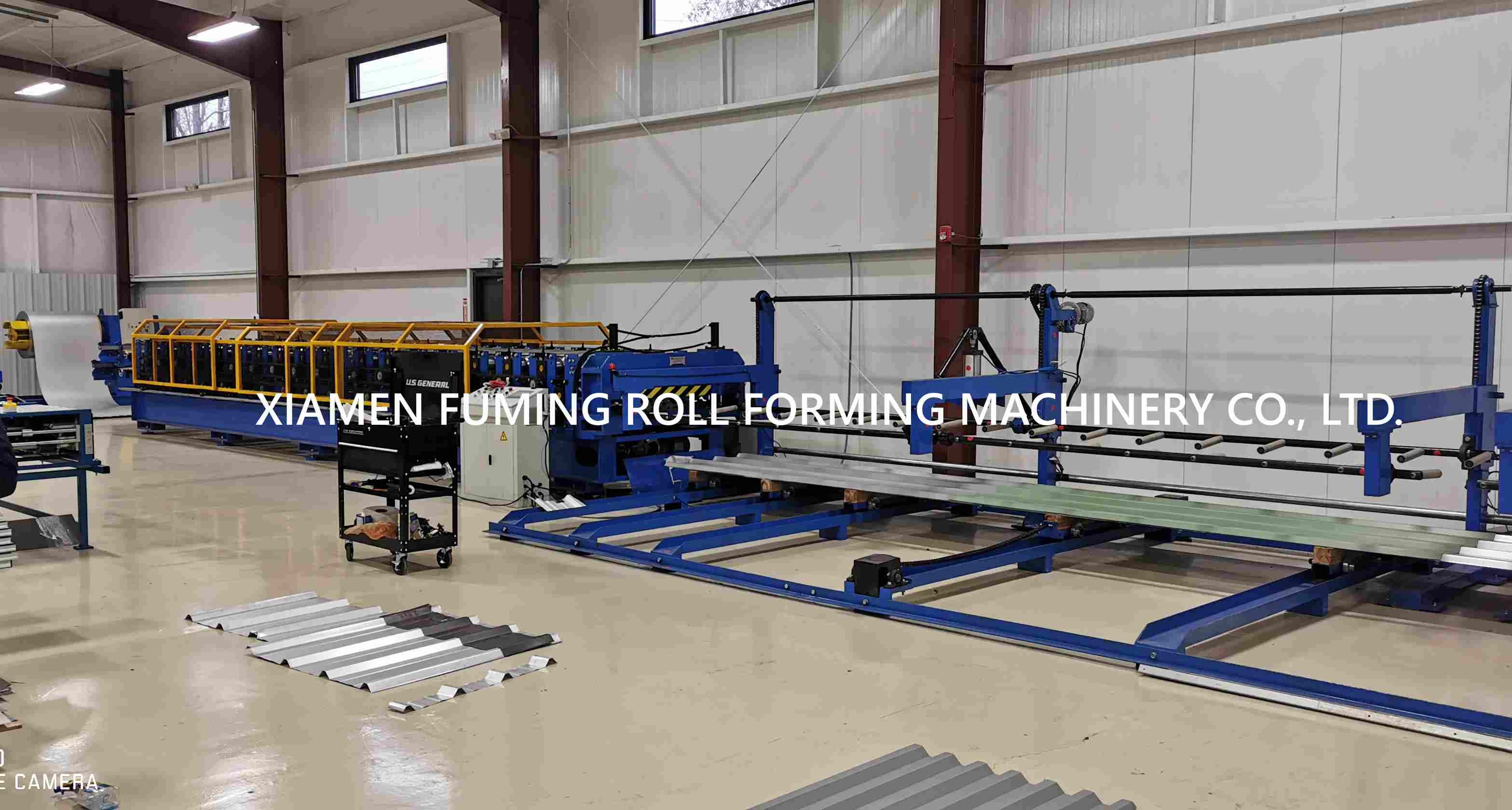 Profiled Custom Roll Forming Machine PLC Control Automatic Sheet Stacker