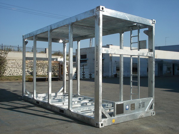 13ft 4meter DNV 2.7-1 Standard Galvernized Offshore Container Lifting Frame Skid 45 degree Sling Angle