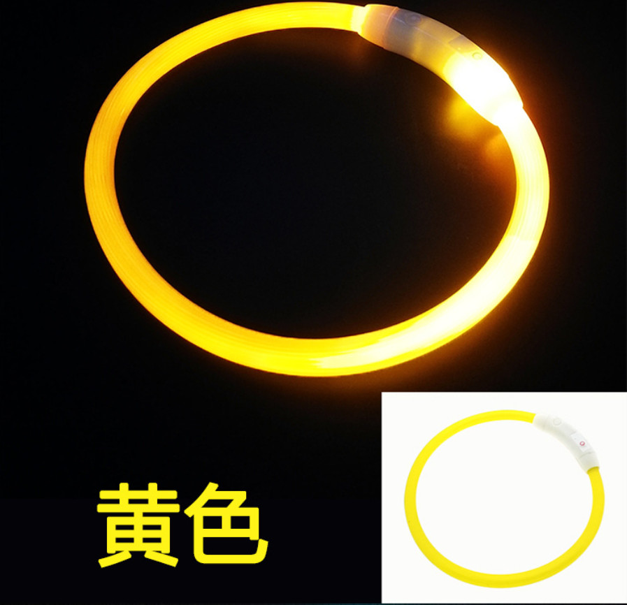 Custom Nylon Waterproof Dog Training Collar Reflective LED Luminous Charging Pet Dog Collar