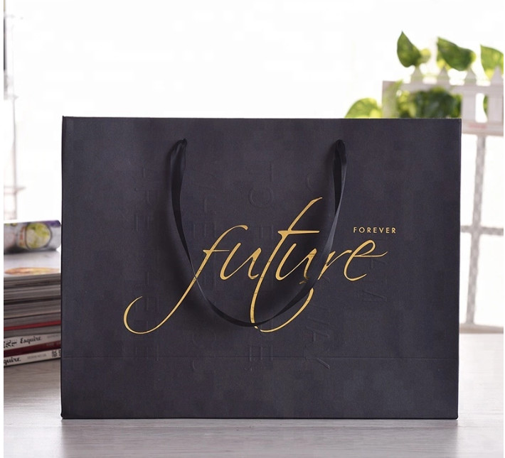 UV Printing Custom Size Paper Bags , Commercial Paper Bags For Company Promotion