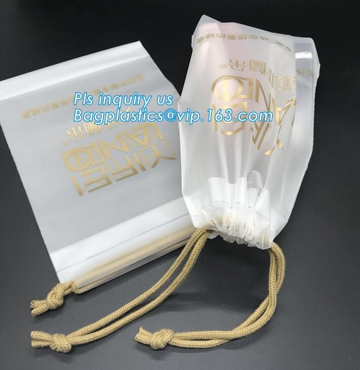Biodegradable Hotel packaging clothes for laundry plastic bag Customized Poly Plastic Drawstring customed Hotel Plastic