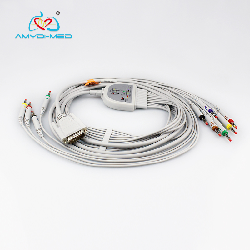 Biocare Dongjiang Edan Ekg Cords 10 Lead With Chest Suction And Limb Clamp ECG Electrodes