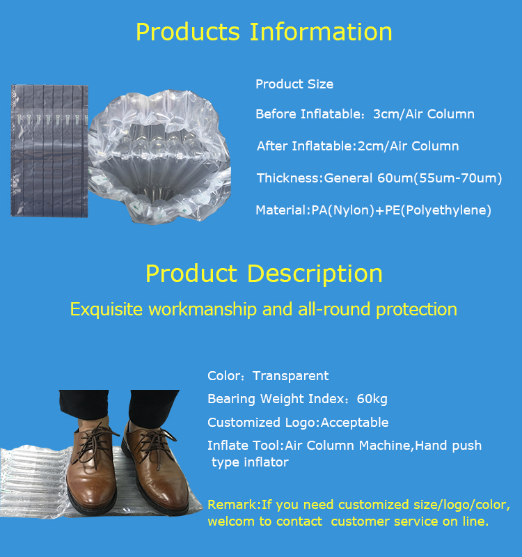 Material Safety And Environmental Protection Air Bubble Column Bag Protection