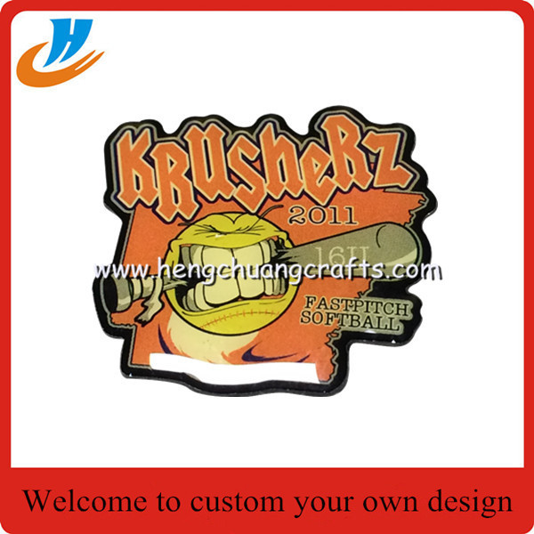 LED flash baseball lapel pin/US baseball metal pin with LED on back