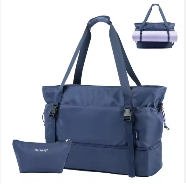 Women's travel backpack for trips, handbag, backpack, with shoe compartment and wet pocket, yoga mat bag, overnight weekend bag