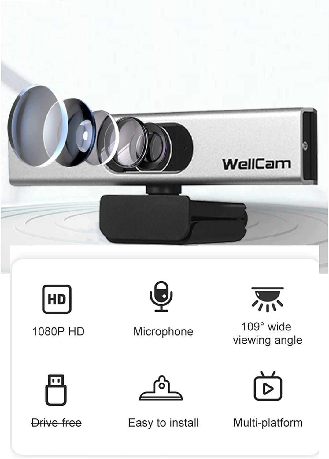 H.265 H.264 USB Capture Ip Camera 1080P Full HD Web Cam With Beauty