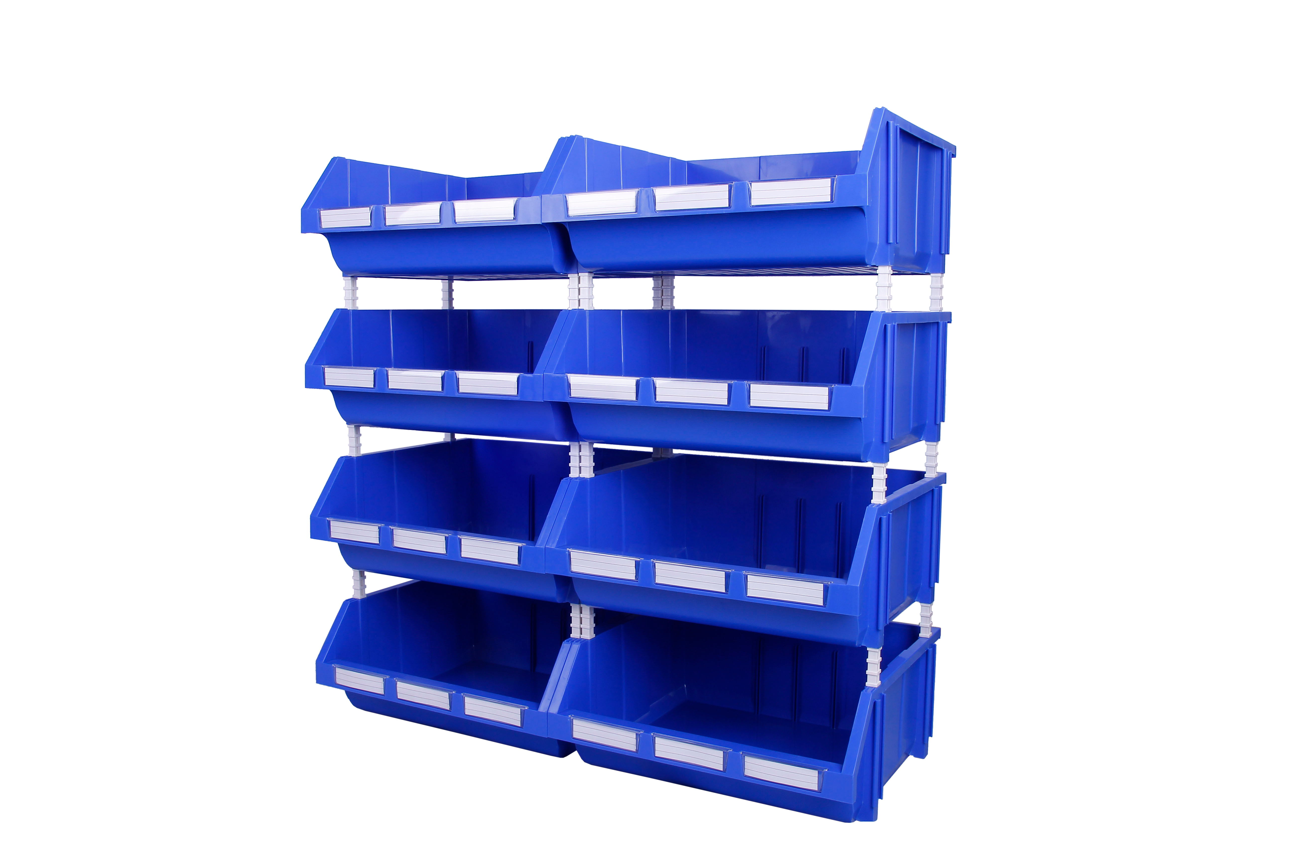 Open Front Plastic Stacking Solid Box Internal Size 392x334x94mm Spare Parts PP Bins