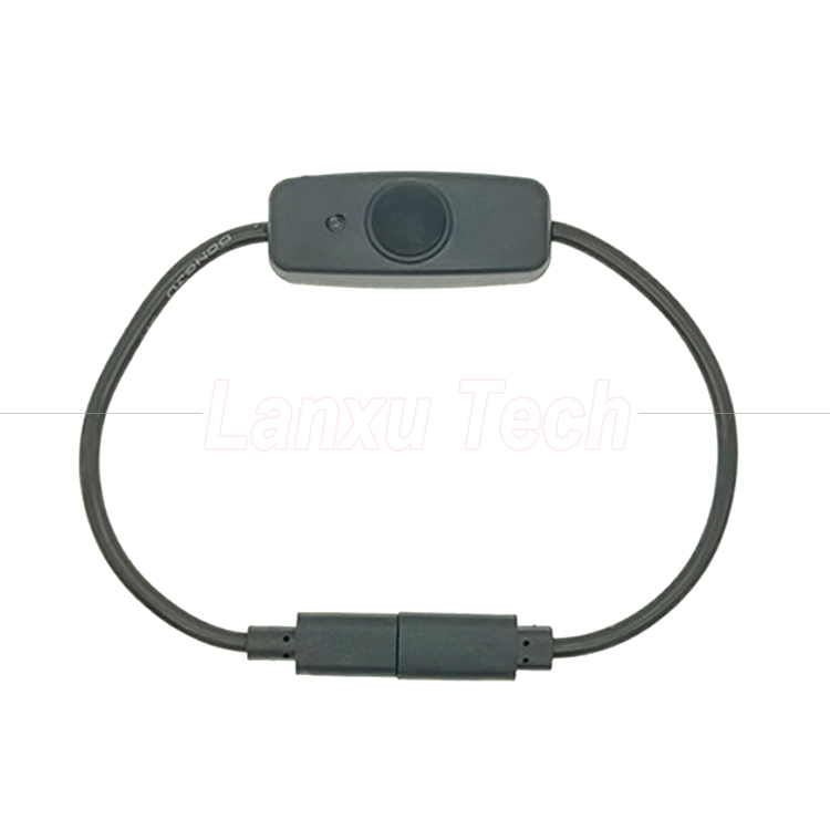 USB Type C Male to Female on off Silicon Cap Switch Extension Cable for Raspberry Pi Lamp Fan
